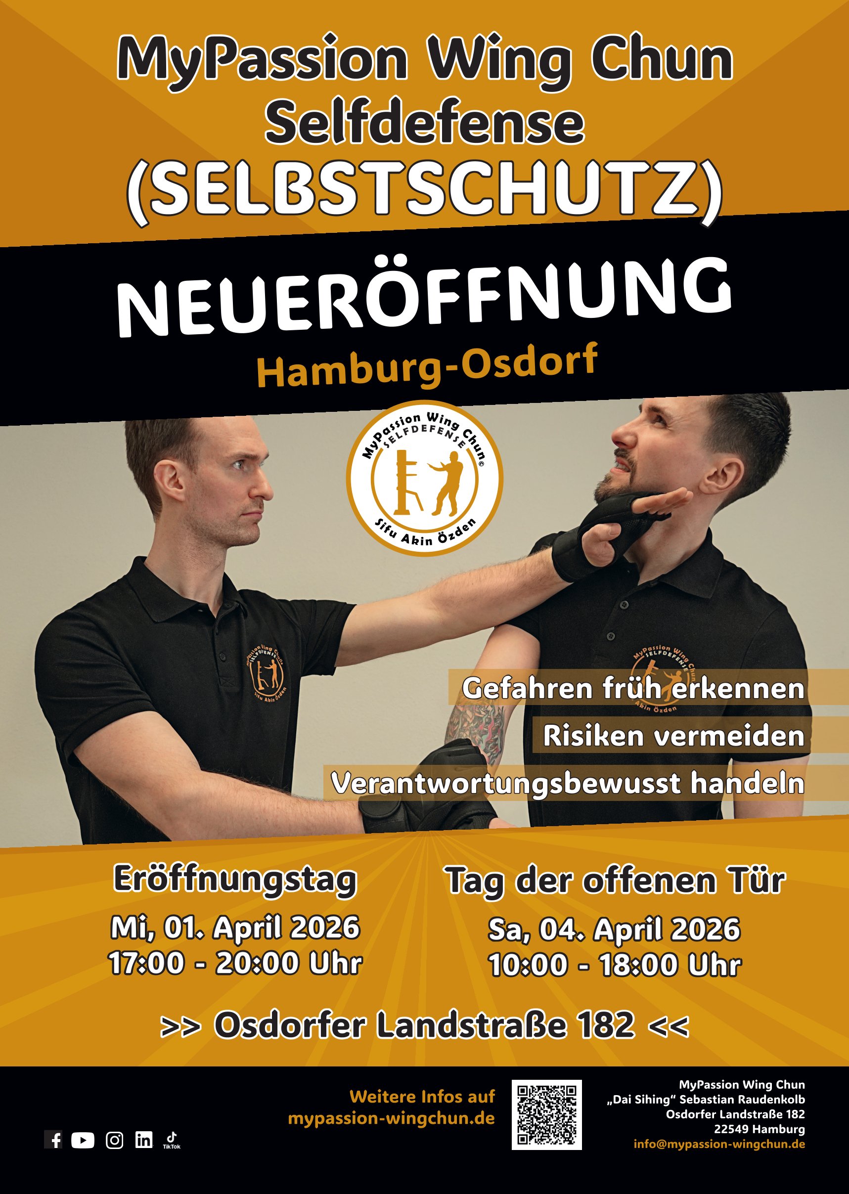 Neueröffnung – MyPassion Wing Chun Center in Hamburg-Osdorf